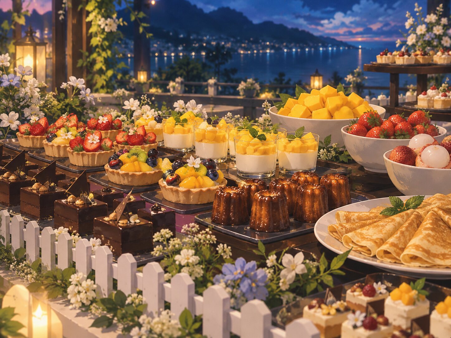 Illustration : buffet de desserts