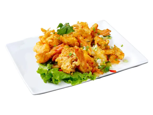 Grosses crevettes au sel et au poivre