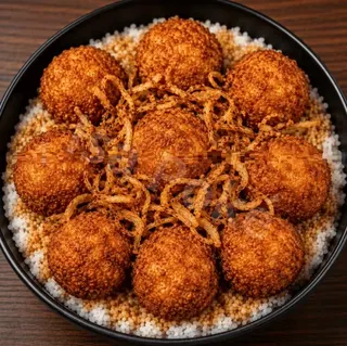 Poké boulettes de poulet croustillant