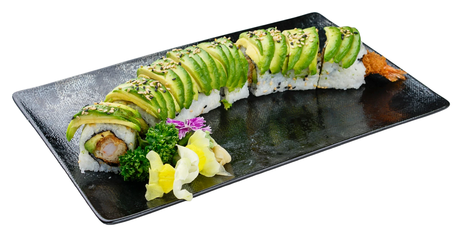 Dragon roll tempura à l'avocat