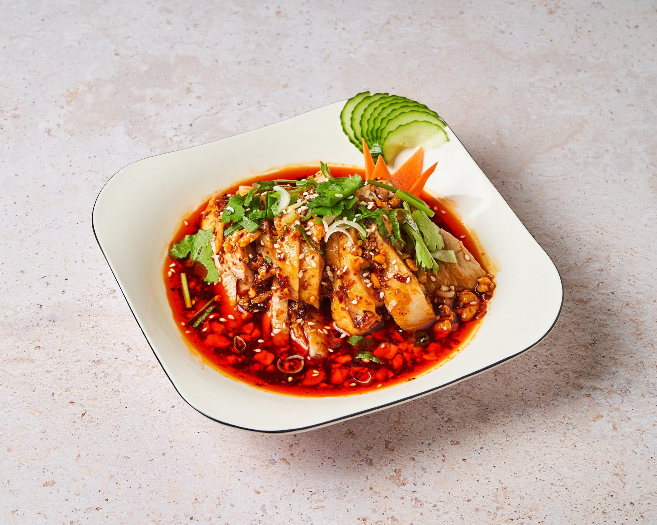 Poulet froid à la sauce de Sichuan